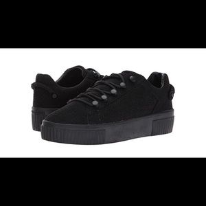 KENDALL + KYLIE Black Leather Athletic Shoe